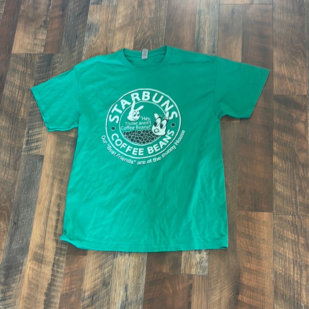 Gildan Green Starbuns Coffee Beans Tee